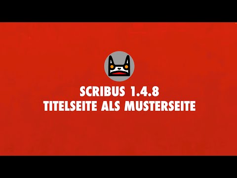 scribus #8 - Titelseite als Musterseite anlegen