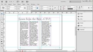 Adobe InDesign - Threading (Linking) Text boxes manual method