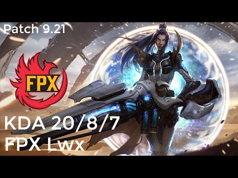 LoL FPX lwx Caitlyn vs Tristana 20/8/7 ADC Patch 9.21