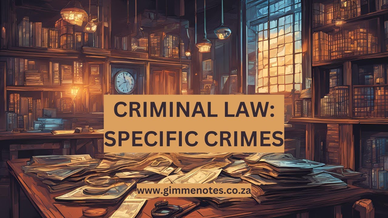 CRW2602 PODCAST - Criminal Law: Specific Crimes Explained ⚖️🚨