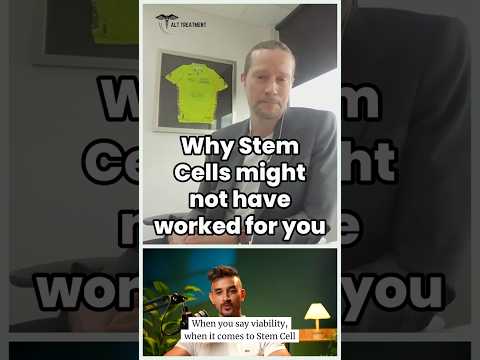What is stem cell viability explained by Associate Professor Dr Julien Freitag