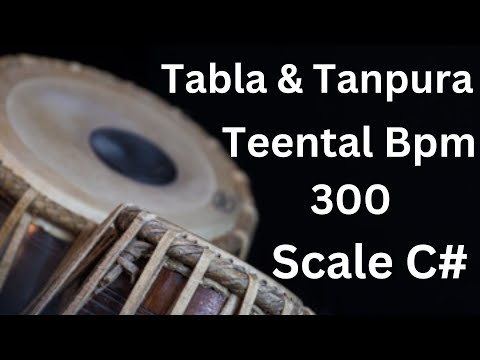 Tabla and Tanpura Scale C# | Teen Taal (300 bpm)