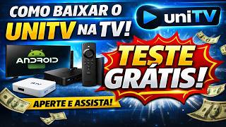 Como Baixar o UNITV na TV SMART  Android, TV BOX , Fire Stick e BTV (TESTE GRATIS) Codigo UNITV