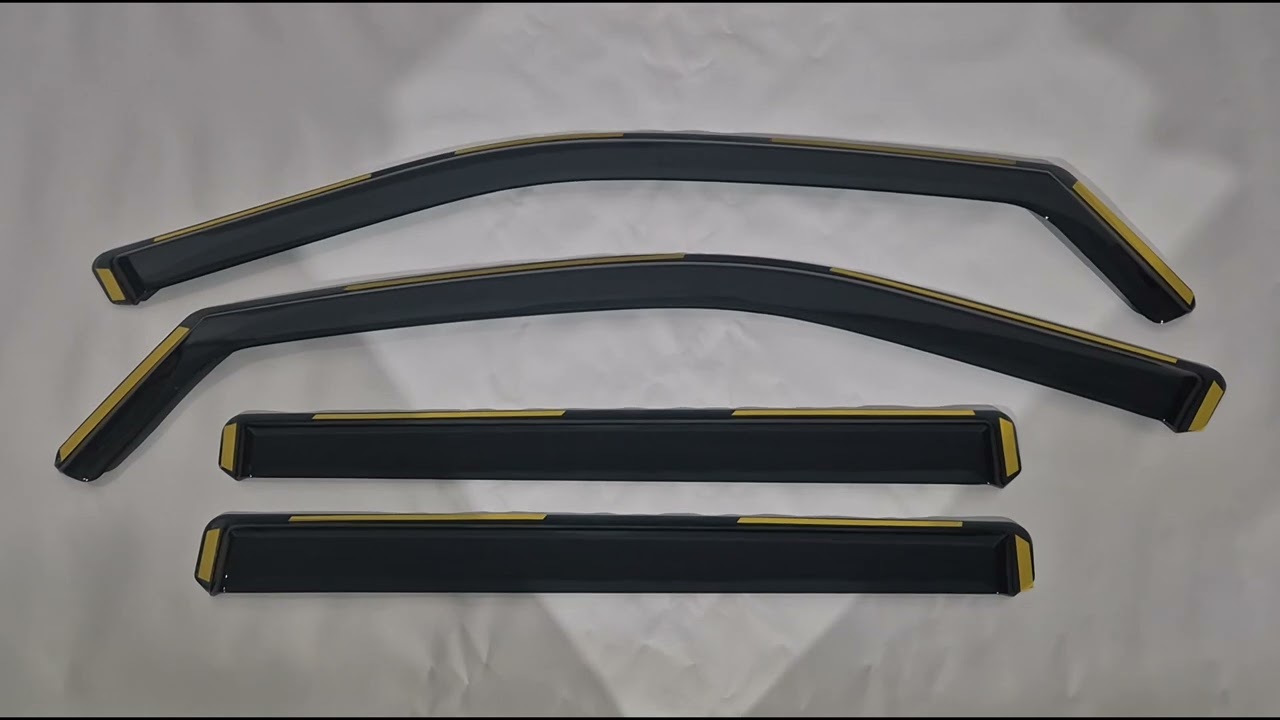 Jeep Compass 2016- рр. Вітровики вставні Niken Luxury (4 шт) Video 1