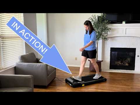 YPOO Walking Pad Treadmill with Incline and Handlebar, Foldable Under Desk Treadmill for Home Office, 2.5HP Portable Small Walking Pad with APP video review thumbnail