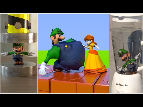 20 Fun ways to kill Luigi [Death animations] 😁