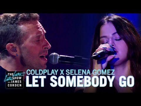 Selena Gomez & Coldplay - Let Somebody Go (Live at The Late Late Show with James Corden) 4K