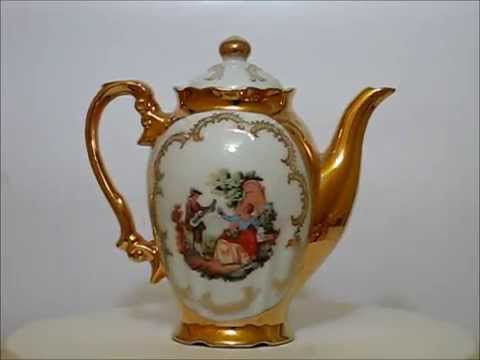 BAVARIA  vintage golden porcelain tea set