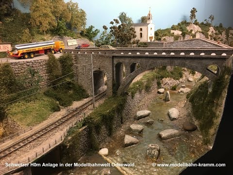 Spur-H0m, Brig-Visp-Zermatt-Bahn (BVZ) in der Modellbahnwelt Odenwald