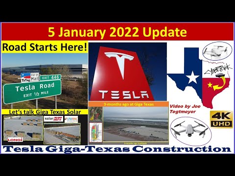 Tesla Gigafactory Texas 5 January 2022 Cyber Truck & Model Y Factory Construction Update (08:00AM)