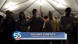 preview picture of video '1º Comicio do 55 - Discurso do candidato a Prefeito Solano Pimenta'