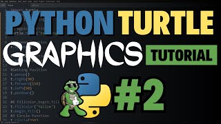 Python Turtle Graphics Tutorial | Functions Related to Colors part 2 #codegrah #pythonturtle