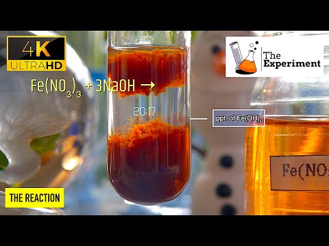 Does Sodium hydroxide (NaOH) and Iron (III) nitrate (Fe(NO3)3) form a precipitate? | Fe(NO3)3 +NaOH
