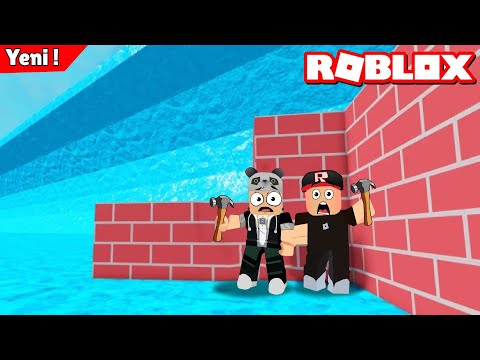 Bir Ev Yap ve Tsunamiye Karşı Kendini Savun ! - Panda ile Roblox Build to Survive the Tsunami 🌊