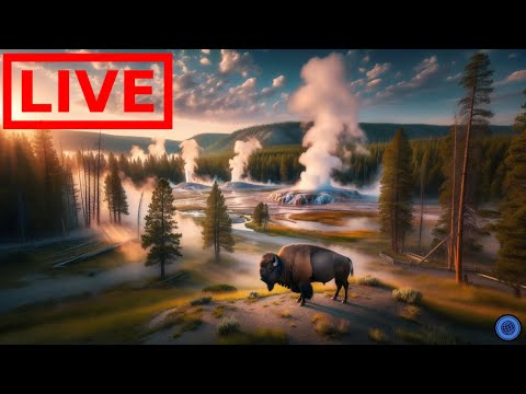 🌎 LIVE Yellowstone National Park | Old Faithful | Relaxing Music