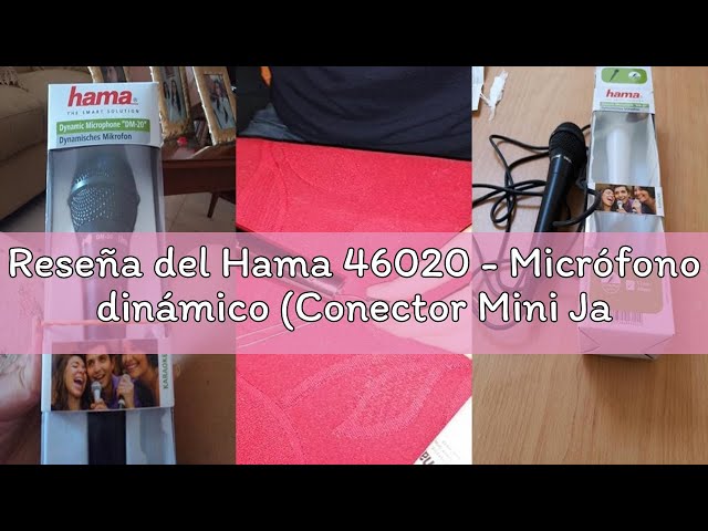 Vídeo relacionado con Hama 46020 - Micrófono dinámico (Conector Mini Jack a Jack), Color Negro