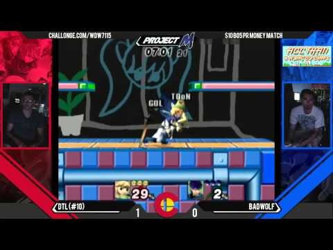 WDW - DTL (Toon Link) Vs. Badwolf (Ike) $10 Bo5 PR Money Match - Project M 3.6 Beta