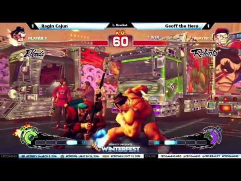"BBR" USF4 At CEO Winterfest 2016 - Ragin Cajun vs Geoff the Hero  (1080p HD)