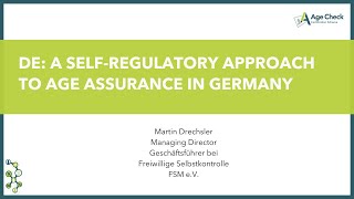 DE: A self-Regulatory Approach to Age Assurance in Germany