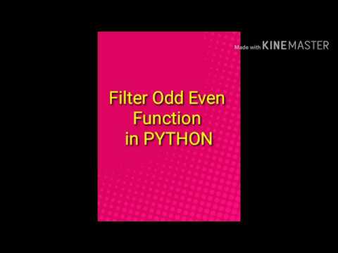 Odd Even Filter Program In Python