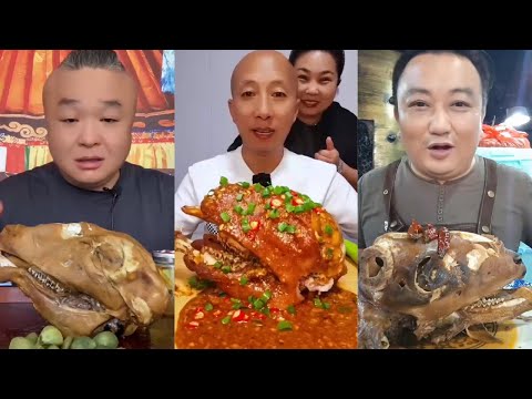 Chinese Food Mukbang Eating Show | Spiced Sheep's Head #128 (P510-512)