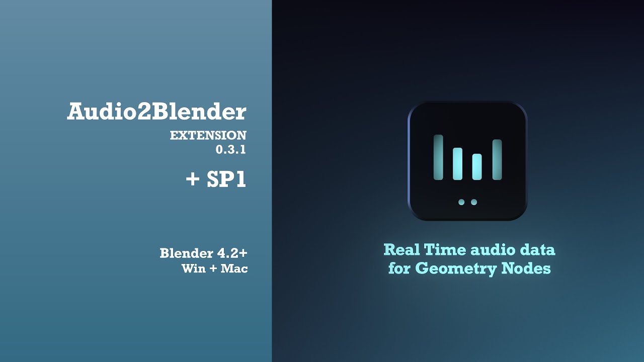 Audio2Blender Extension - RT audio for Geometry Nodes