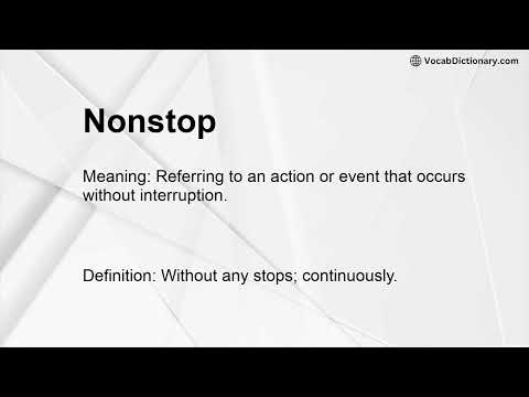 Nonstop Synonym