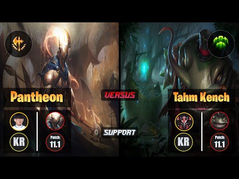 Hoit PANTHEON (Support) [Conqueror] VS TAHM KENCH - Grandmaster KR Patch 11.1