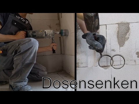 Dosensenken (das Erstellen von Löchern für UP-Dosen) - Rohbau-Elektroinstallation Teil 1