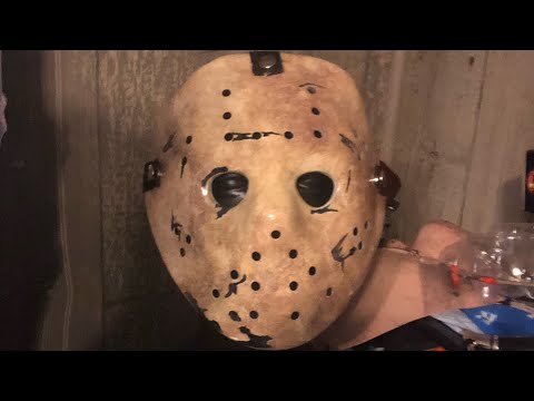 Never hike alone hockey mask I painted