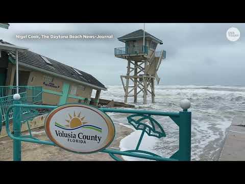 Daytona Beach Shores building collapsed into sea ahead of Tropical Storm Nicole