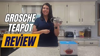 GROSCHE Joliette Glass Teapot Review 🍵 Clear Teapot with Stainless Steel Infuser for Loose Leaf Tea