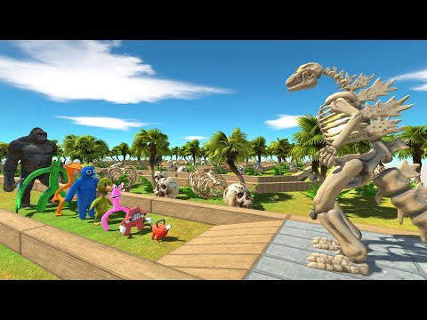 Godzilla Skeleton SKULL ISLAND DEATH RUN - Animal Revolt Battle Simulator