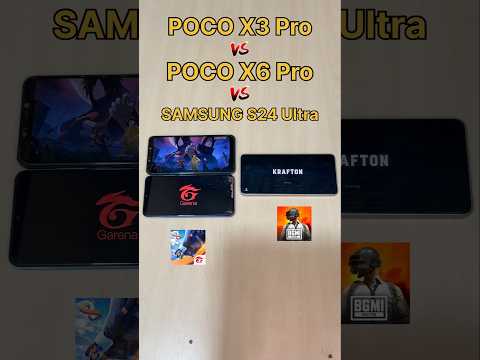 SAMSUNG S24 Ultra vs POCO X6 PRO 😈 vs POCO X3 PRO vs FREEFIRE vs PUBG - GAMING TEST #shorts #pubg