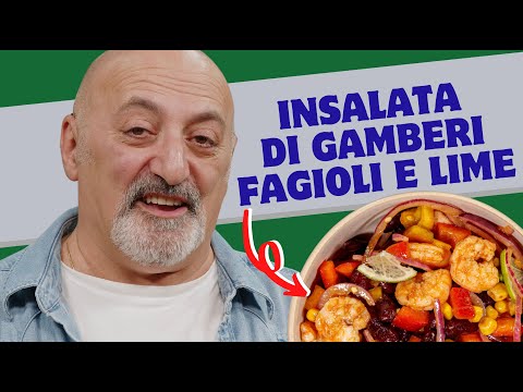 Insalata di gamberi fagioli e lime