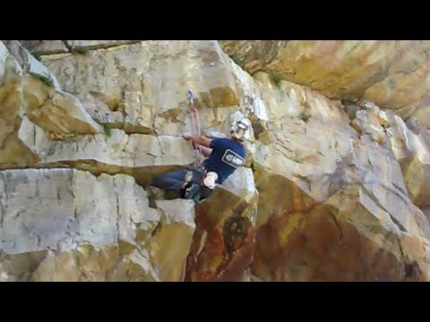 Red Guitar on Fire (7a+/b), The Mine - Matt Lachenicht