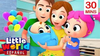 ¡Nació Bebé Juan, Bienvenido Hermanito! | Canciones Infantiles Para Aprender | Little World Español