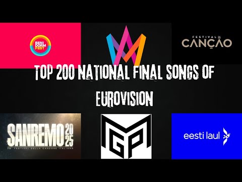 Eurovision song contest top 200 national final songs (2017/2025)
