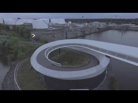 DJI Phantom4 | Überflug Ölhafenbrücke Raunheim