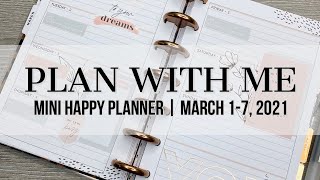 Plan with Me | Mini Happy Planner | March 1-7, 2021 #happyplanner
