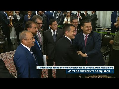 Cooperação bilateral é foco de visita do presidente do Equador ao Congresso