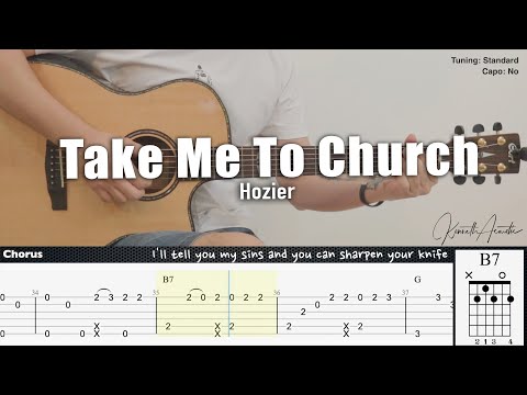 Take Me To Church - Hozier | Fingerstyle Guitar | TAB + Chords + Lyrics