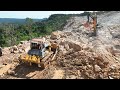 NEXT Video Incredible High Mountain Road Construction Technology Bulldozer Pushing Clearing Stone