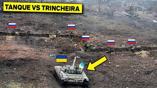 1 Único Tanque Ucraniano Limpou Um Trincheira Russa Inteira