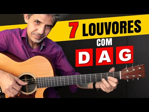 7 MÚSICAS COM 3 ACORDES - (RÉ - LÁ - SOL)  Qualquer Iniciante toca no violão - 7 Louvores Fáceis 🎸😉