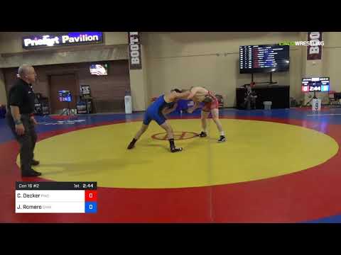 2018 Marine Corps US Open/UWW Junior Freestyle 74 Con 16 #2 - Curtis Decker (PWC) Vs. Jason Romero