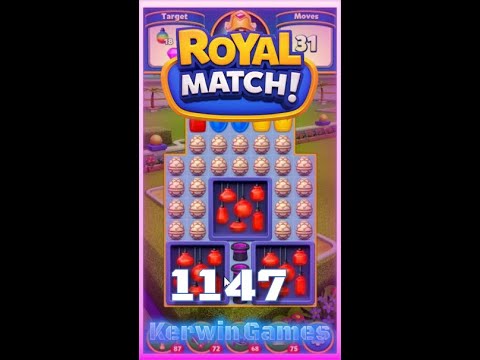 Royal Match Level 1147 - No Boosters Gameplay