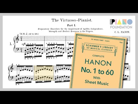 COMPLETE Hanon with Sheet Music, Practice Notes and Time Stamped! (The Virtuoso Pianist - Piano)