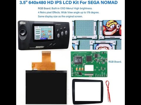 Sega Nomad OSD LCDDRV Upgrade & Compare (RGB LCD kit from ebay) READ DESCRIPTION