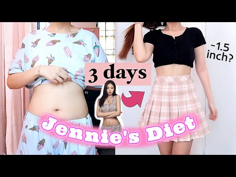 BLACKPINK JENNIE Diet + Workout PLAN for 3 days! (i lost weight fast!!) kpop Jennie Kim avocado diet